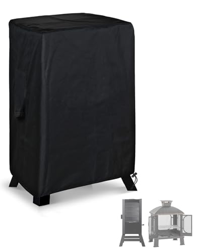 SheeChung Fire Pit Cover for Panovue Metal Chiminea Fire Pit,Heavy Duty 600D Outdoor Fireplace Protection for Wood Burning Fire Pits,Waterproof Electric Smoker/BBQ Smoker Grill Covers,32