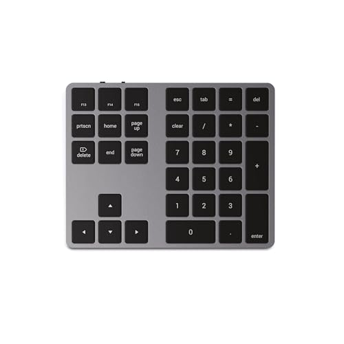 Satechi Tastierino Numerico Wireless Slim, 34 Tasti, Grigio Siderale