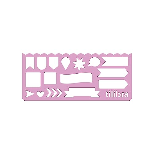 Tilibra - Régua Stencil Fun - Blister com 4 unidades - Tilibra