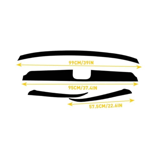 image for fitfoyo Front Grill Trim Chrome Delete Blackout Precut Vinyl Trim Stic