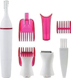 "Homlyx 5-in-1 Sensitive Ladies Touch Trimmer Electric Shaver for Eyebrows, Face, Underarms & Bikini Line, Multicolor"