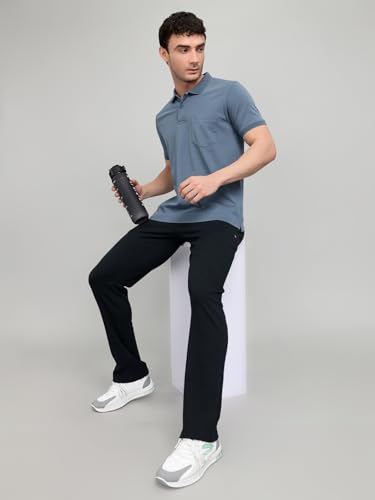 Image of Monte Carlo Mens Regular Fit Half Sleeve Solid Polo Neck T-Shirt (Pack of 1)