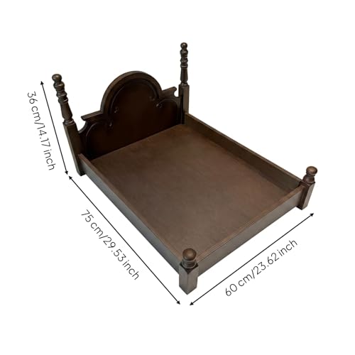 Cama para mascotas Ronyme de madera, sofá de interior para siestas de gatos y cachorros 6