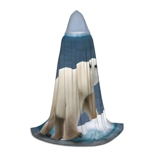 Cape à capuche ours polaire pour Halloween et bal masqué