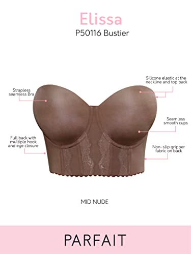 Image of PARFAIT Elissa P50116 Women's Full Bust and Full Figure Strapless Longline Bra