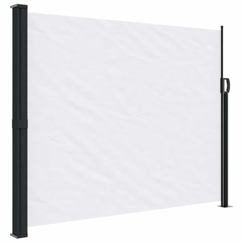 Toldo lateral extensible negro 100x300 cm de poliéster y acero