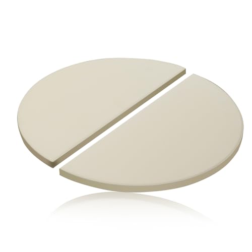 Half-Moon Ceramic Heat Plates Replacement for Kamado Joe Classic I II III
