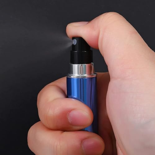Image of AUGEN Portable Mini Refillable Perfume Atomizer Bottle Atomizer Travel Size Spray Bottles Accessories 5ml - 1 Piece (Gold)