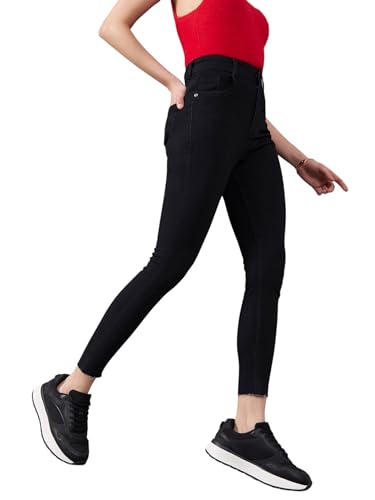 Image of Dolce Crudo Women's Skinny Fit High Rise Cropped Length Stretchable Denim Jeans