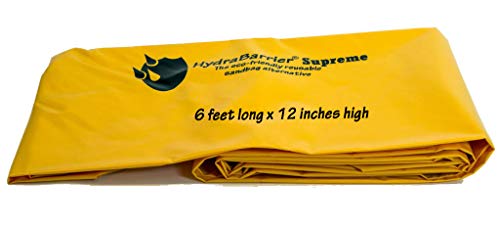 Best Deal Product Best Sandbag Alternative - Hydrabarrier Supreme 6 Foot Length 12 Inch Height. - Water Diversion Tubes That are The Lightweight, Re-usable, and Eco-Friendly