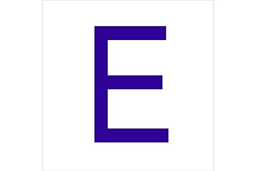 Cofan 1 E Letra En Glasspack Adhesivo, 0 W, 0 V, Blanco, Talla Única