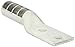 Burndy YA392N Two Hole Hylug Code Conductor Long Barrel Copper Compression Terminal, 750 kcmil Conductor, 1/2" Stud Hole Size, 1-3/4" Stud Hole Spacing, 1.91" Tongue Width, 6.87" Length,Black