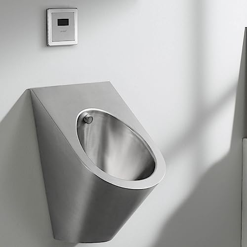 OTQEFTN Wall-Mounted Urinals for Men Bathroom, Modern Commercial High Efficiency Washout Urinal, Auto Sensing Adult Urinal Urine Diverter Bathroom Toilet, for Bars/Airport/Hotel (