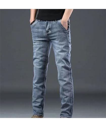Men Classic Fit Jeans All Season Adult Denim Work Pants Stacked Japanese Street Straight Leg Jeans3