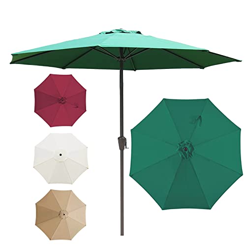 Parasol de marché robuste 8 côtes et toile ventilée pour grand jardin