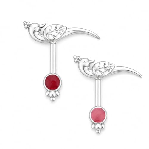 Image of Quirksmith 925 Sterling Silver Bugadi Earrings /Helix Piercing Studs with 925 Stamp And Certificate Of Authenticity /Gift for women
