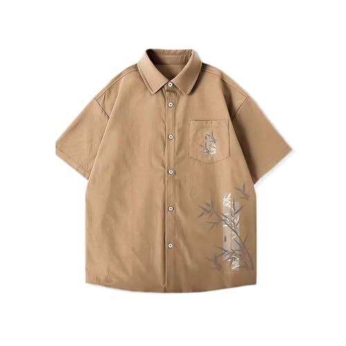 T-Shirt Homme Style Chinois Décontracté Col Manches Courtes Haut