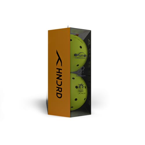 Image of Hundred Delta P500 Pro Pickleball Balls | Pack of 4 | USA Pickleball Approved | 40 Hole Design | Tournament Ball (Neon Yellow)