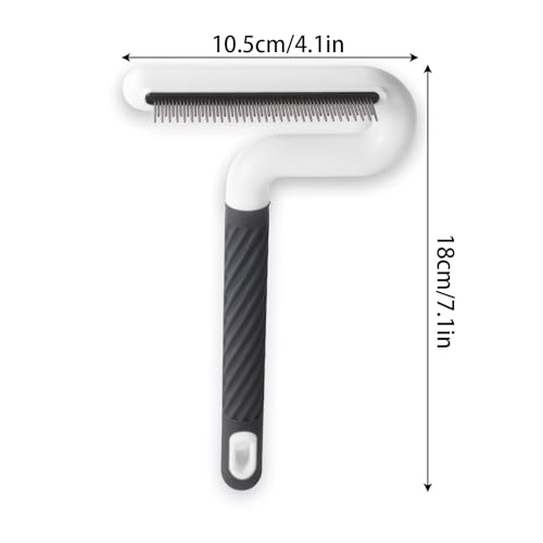 Image of Pet Hair Remover Comb, Pet Shedding Brush with Long & Short Steel Teeth Dog and Cat Grooming Brush for Short or Long Hair Removal Dogs Cats Cleaning Loose & Knots Fur Grooming Supplies
