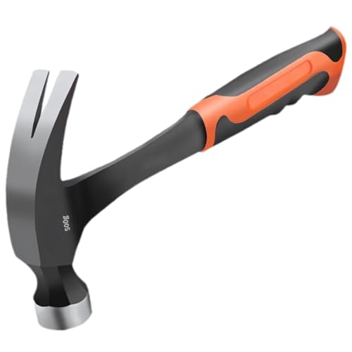 Martillo de garra recta de 16 onzas, durabilidad de acero forjado, construcción resistente con mango antideslizante, ideal para uso profesional y bricolaje, enfoque ergonómico