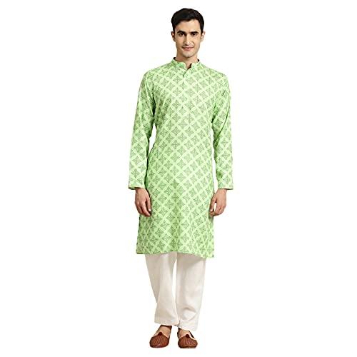 Kurta homme coton imprimé Sojanya idéal pour vos soirées d'été et célébrations
