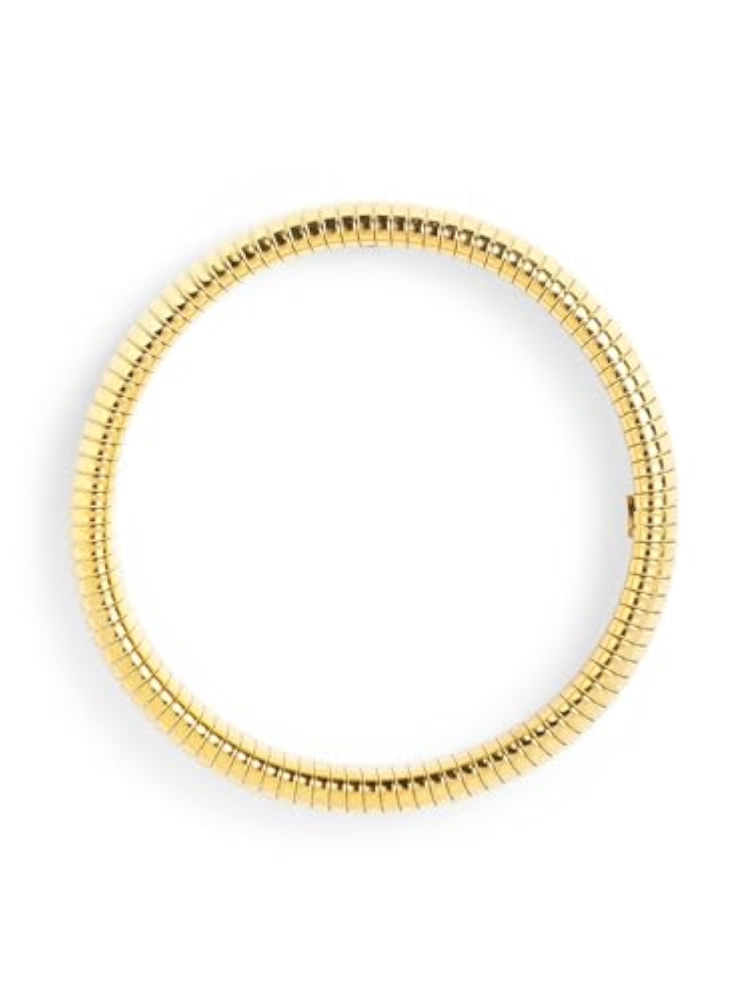 18kt Gold Plated Snake Texture Supple Bracelet