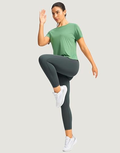 Image of Women's Short Sleeve Workout Shirts UPF 50+ Sun Protection T-Shirts Quick Dry Breathable Gym Running Hiking Tops for Women