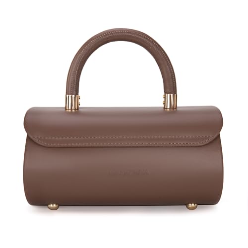 Image of Milan Chiva Top Handle Bag for Women Mini Barrel Crossbody Handbag with Adjustable Strap Elegant Small Purses | Small