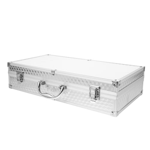 OFFIGAM Aluminiumlegierung Mikrofonkoffer Mit Fächern Stoßfester Aufbewahrungskoffer Für Kabellose Handmikrofone Gepolstert Langlebig Tragetasche Für Wireless Mikrofone Elegantes Design