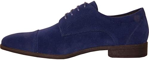 VANGELO Men Dress Shoe King-4 Oxford Formal Tuxedo for Prom Wedding Cap Toe Ortholite Insole Royal Blue Size 10.5W | Image 4