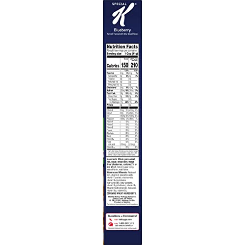 Special K Breakfast Cereal, 11 Vitamins And Minerals, Made With Real Blueberries, Blueberry, 11.6Oz Box (1 Box) #TOP7