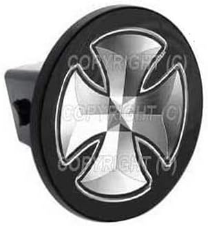 Custom Class 3 Tow Hitch Receiver 2" Insert Plug Truck & SUV - SLVR Iron Cross Style-9856-6695