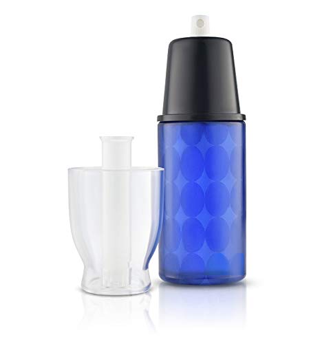 Continuous Spray Olive Oil Mister Dispenser Sprayer for Cooking | Best Air Fryer Accessories | Refillable Glass Bottle Spritzer | Unique Kitchen Tools Gadgets Gifts Under 25 Dollars | Blue