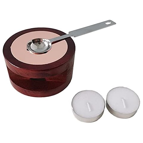 Wax Seal Warmer, Wax Seal Kit with Sealing Wax Furnace, Spoon and Candles, AMTOL Wax Seal Kit for Wax Sealing Stamp Greeting Invitation Card Cover