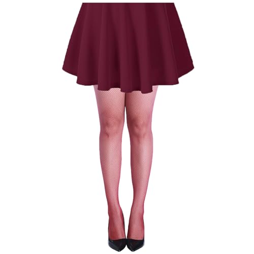 Image of Women High Waisted Fishnet Tights Footed Stockings Plus Size Stretchy Pantyhose