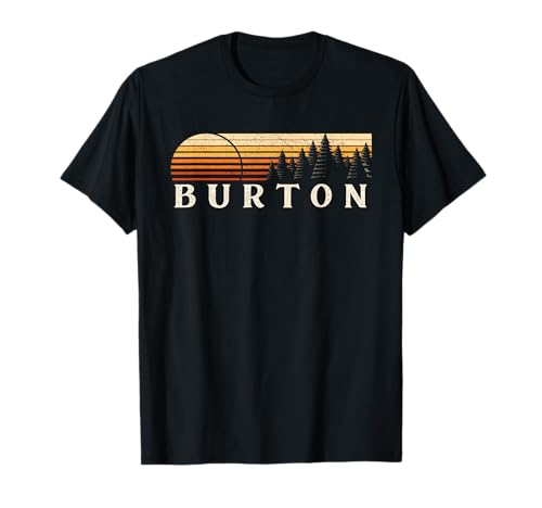 Burton, SC Evergreen, Vintage-Stil, Sonnenuntergang, Achtzigerjahre, Retro T-Shirt