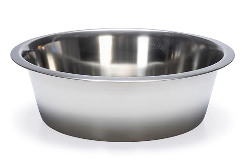 Karlie Inox - Zuppe per cani, in acciaio inox, argento, 2500 ml, diametro: 18-25 cm