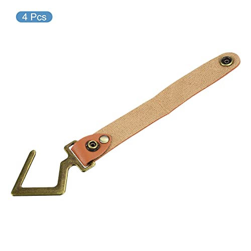 Sourcing map Ganci a S in pelle PU per mensole da