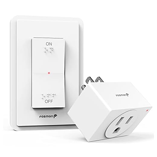 Fosmon Wireless Remote Control Electrical Outlet Switch- ETL Listed, (15A, 125V 1875W) Wireless Outlet Plug with Wall Switch & Braille (On/Off) Mark for Lights, Household Appliances, Expandable