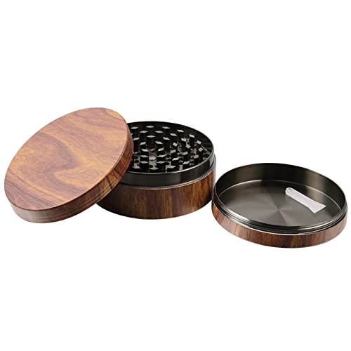 KINGTOP Grinder, Large 3" Spice Grinder (Wood Grain Brown) - Image 4