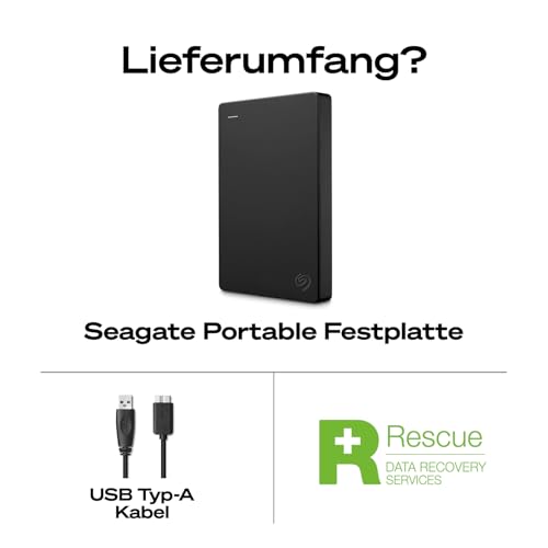 Seagate 2TB Externe Tragbare Festplatte | USB 3.0 (STGX2000400) – Ansicht 3