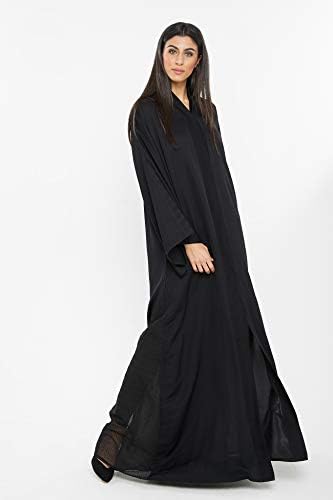 Nukhbaa abaya made with fine fabric, comes with matching Hijab. AJ125A-P