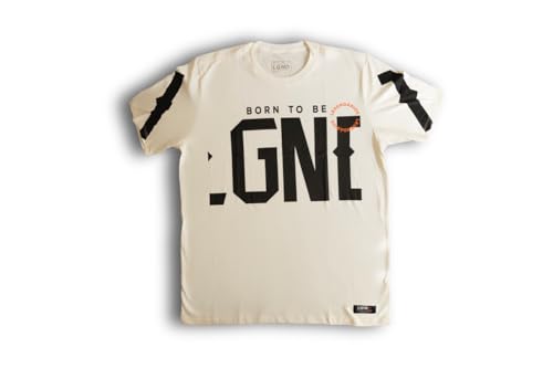 LEGENDARIOS T-Shirt – Born to Be LGND Graphic Tee, White Cotton Crewneck, Short Sleeve