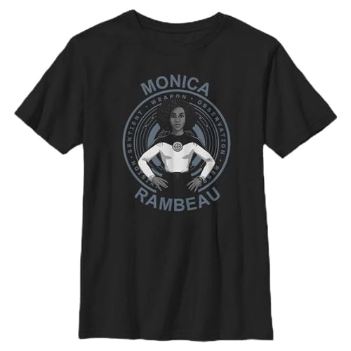 T-shirt Marvel WandaVision garçon maillot noir Rambeau vêtement enfant XL