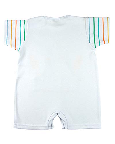 Macacão Bebê Suedine Carangueijo - Branco P