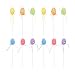Piana Easter Jajko Picks Glitter Easter Egg Roślina Kwiat Picks Dekoracyjne Kije Pastelowe 12 Sztuk Cake Topper Picks Malowane Szczęśliwy Wielkanoc Dekoracji Kosz Koszu Wypełniacz