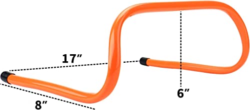Reehut 6 Inch Speed Hurdles Set Of 5 - Agility, Plyometric And All Purpose Speed Training Hurdle With Carry Handles (Orange) #TOP5