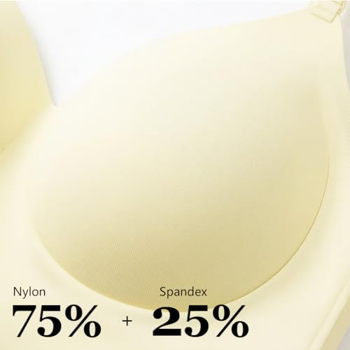 Image of SANNIDHI Low Back Bra for Women Wirefree Seamless Backless V Neck Bra with Padded Removeable
