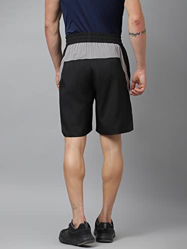 Image of ATICX Polyester Shorts for Men - Quick Dry Lightweight with Zipper Pockets - Gym, Running, Jogging, Training Half Pants for Basketball, Swimming, Badminton, Cycling, Football, Outdoor & Home Wear