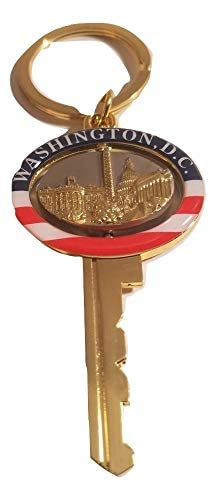 Washington DC Key Shape Swivel Key Chain, Washington D.C. Souvenirs